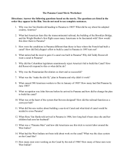 The Panama Canal Movie Worksheet Directions