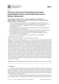 A Survey of Current Knowledge on Sexually Transmitted Diseases