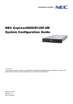 NEC Express5800/R120f-2M System Configuration Guide
