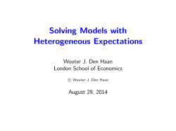 Solving models when agents have heterogeneous beliefs