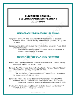 elizabeth gaskell bibliographic supplement 2012