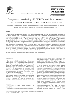 Gas-particle partitioning of PCDD/Fs in daily air samples