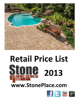 Retail Price List 2013