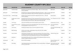 kilkenny county rps 2014 - Kilkenny County Council