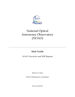 NOAO Style Guide - National Optical Astronomy Observatory