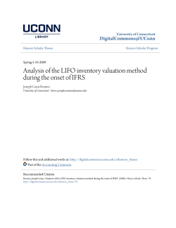 Analysis of the LIFO inventory valuation method during the onset of