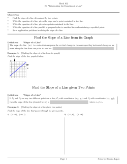 Find the Slope of a Line from its Graph Find the