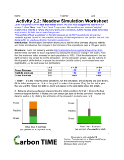 Activity 2.2: Meadow Simulation Worksheet