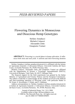 PEER-REVIEWED PAPERS Flowering Dynamics in Monoecious