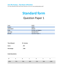 Standard form - SAVE MY EXAMS!