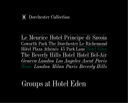 Groups at Hotel Eden - Dorchester Collection