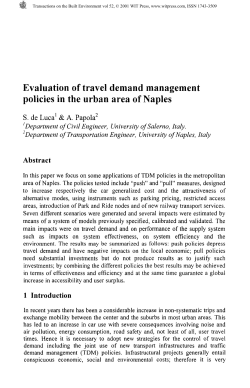 Evaluation of travel demand management policies in the