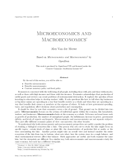 Microeconomics and Macroeconomics