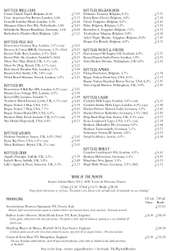 Wine List May 2017 - The Pig and Butcher