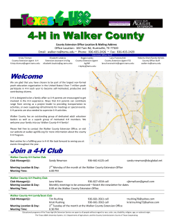 4-H in Walker County - Extension Educationin Walker County