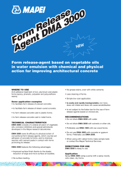 Form Release Agent DMA 3000 Form Release Agent DMA 3000