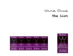 Wine Dive Wine List