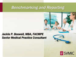Benchmarking and Reporting