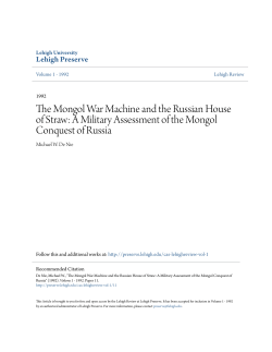 The Mongol War Machine and the Russian House