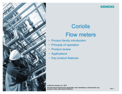 Coriolis Flow meters