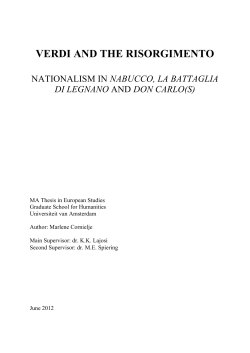 verdi and the risorgimento - UvA-DARE
