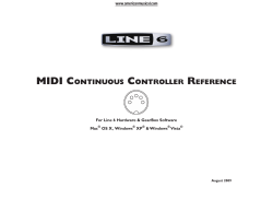 Line 6 MIDI CC Reference (Aug 2009, Rev E)