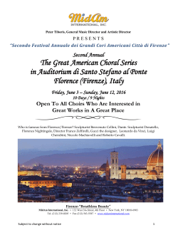 The Great American Choral Series in Auditorium di Santo Stefano al
