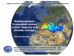 Mediterranean: Ecosystem status (other impacts and climate change)