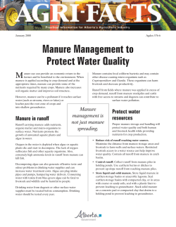 Manure Management to Protect Water Quality