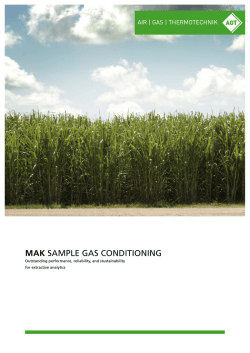 MAK SAMPLE GAS CONDITIONING - TECHNOPROCUR CZ