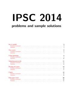 problems and sample solutions - Internet Problem Solving Contest