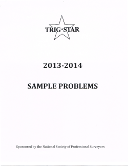 TRIG* STAR 2013-2014 SAMPLE PROBLEMS