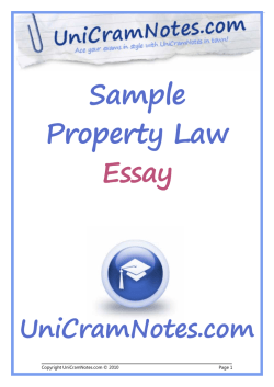 Law Essay Sample - UniCramNotes.com