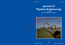 Sample copy not for distribution - Pipes  Pipelines International