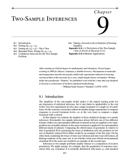 Two-Sample Inferences - E-Books