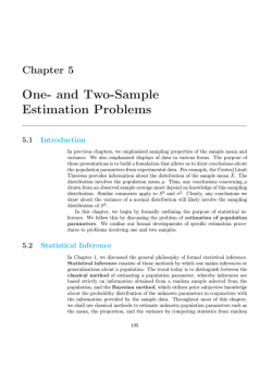 One- and Two-Sample Estimation Problems - E-Books