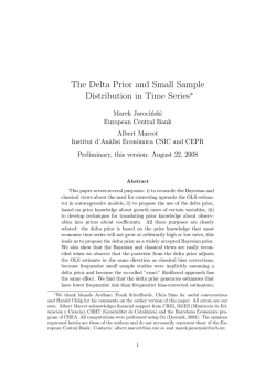 The Delta Prior and Small Sample Distribution in Time Series