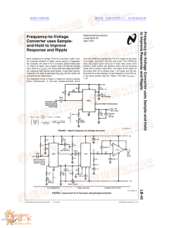 Frequency-to-Voltage Converter uses Sample- and-Hold to Improve