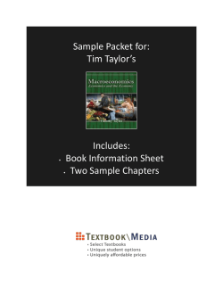 Sample Packet for: Tim Taylors Includes: Book - Textbook Media
