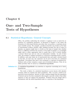 One- and Two-Sample Tests of Hypotheses - eBooks
