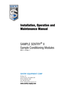 Installation, Operation and Maintenance Manual SAMPLE SENTRY