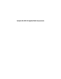 Sample 201-305-VA Applied Math Assessments - Vanier College
