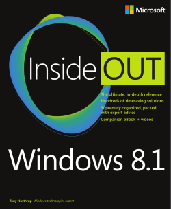 Sample Chapters from Windows 8.1 Inside Out - Download Center