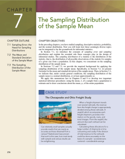 7 The Sampling Distribution of the Sample Mean - E-Books