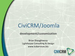 CiviCon2013 Joomla Developerx