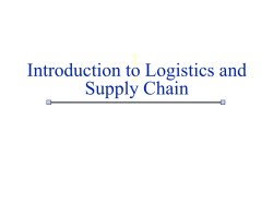The Role of Logistics in the Economy and Organization