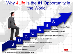 4Life Research was found to be the #1 opportunity in the world!