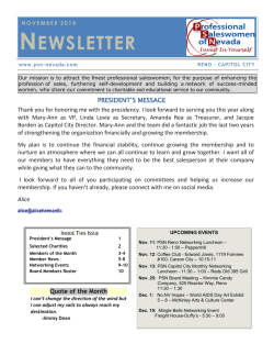 NEWSLETTER - Professional Saleswomen of Nevada