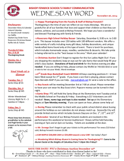 WEDNESDAY WORD - Bishop Fenwick School