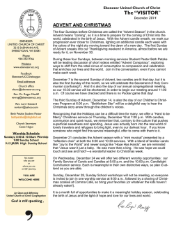 The &ldquo;VISITOR&rdquo; - Ebenezer United Church of Christ